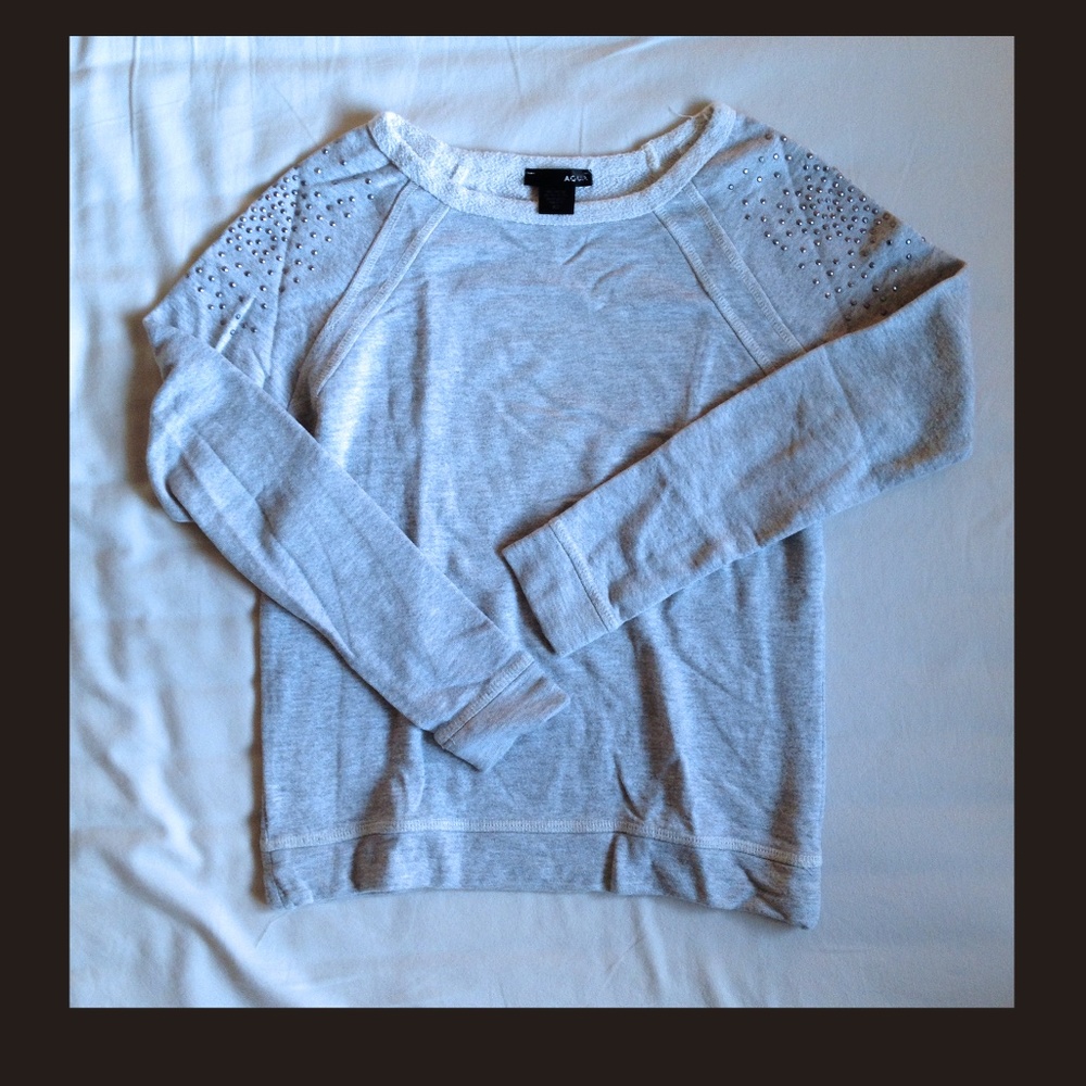 AQUA light grey top. Size XS.